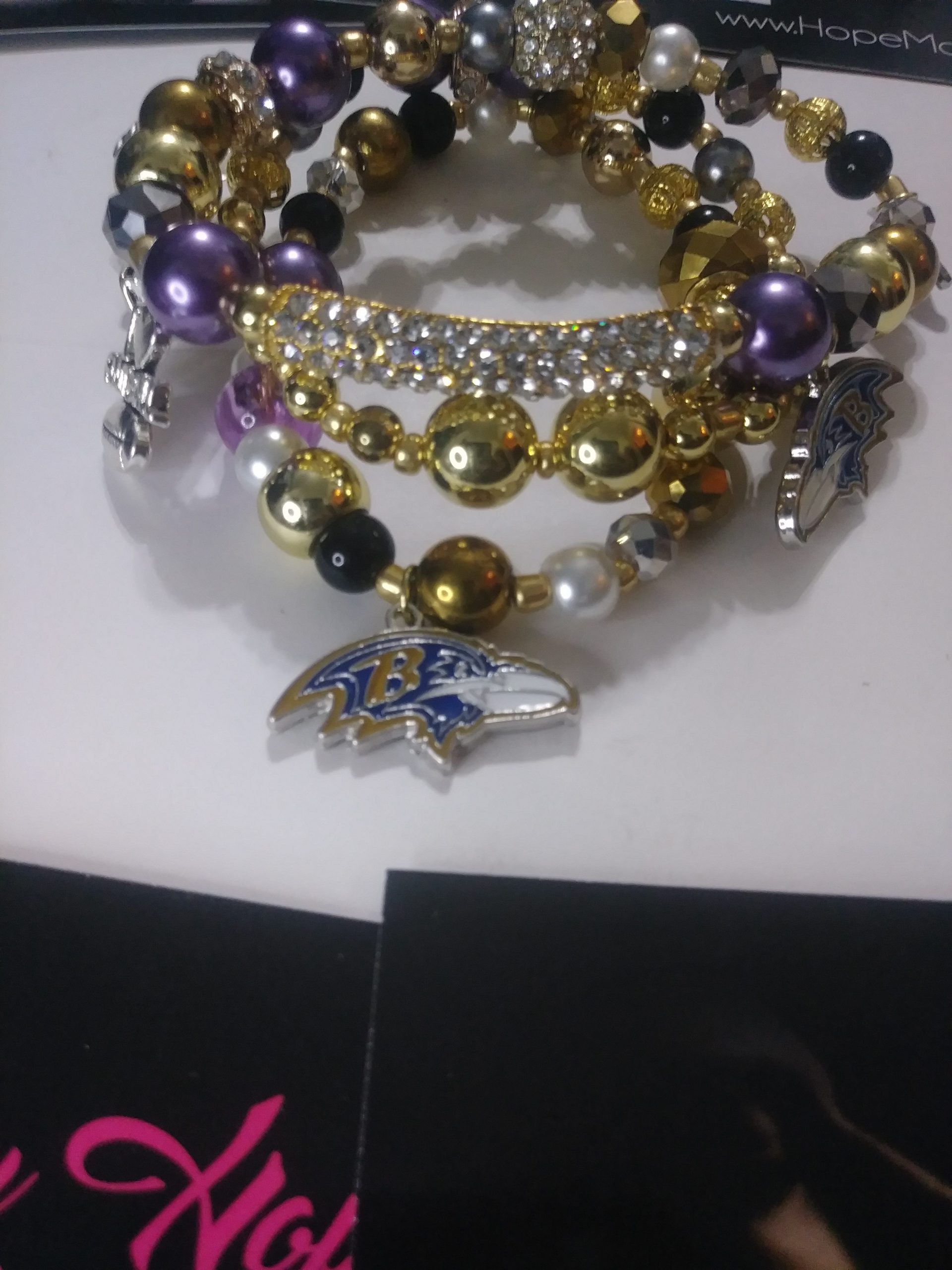 "Baltimore Ravens" Viva La Bling 3 stack