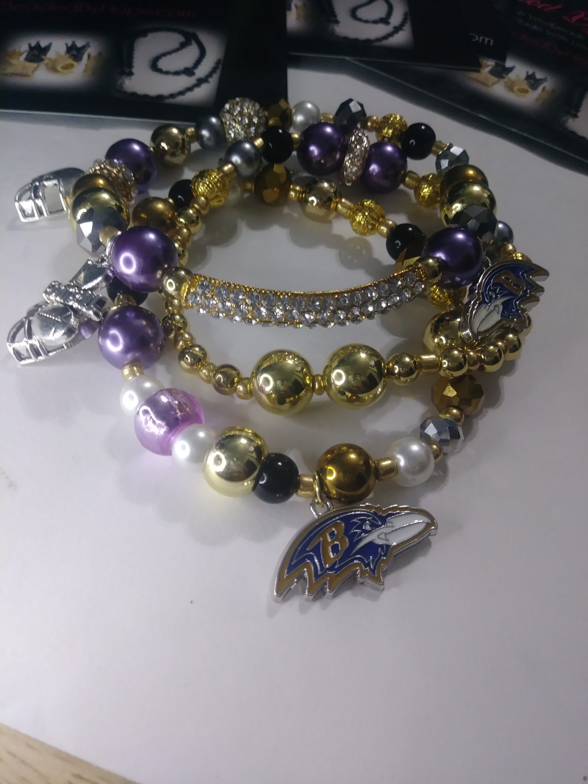 "Baltimore Ravens" Viva La Bling 3 stack