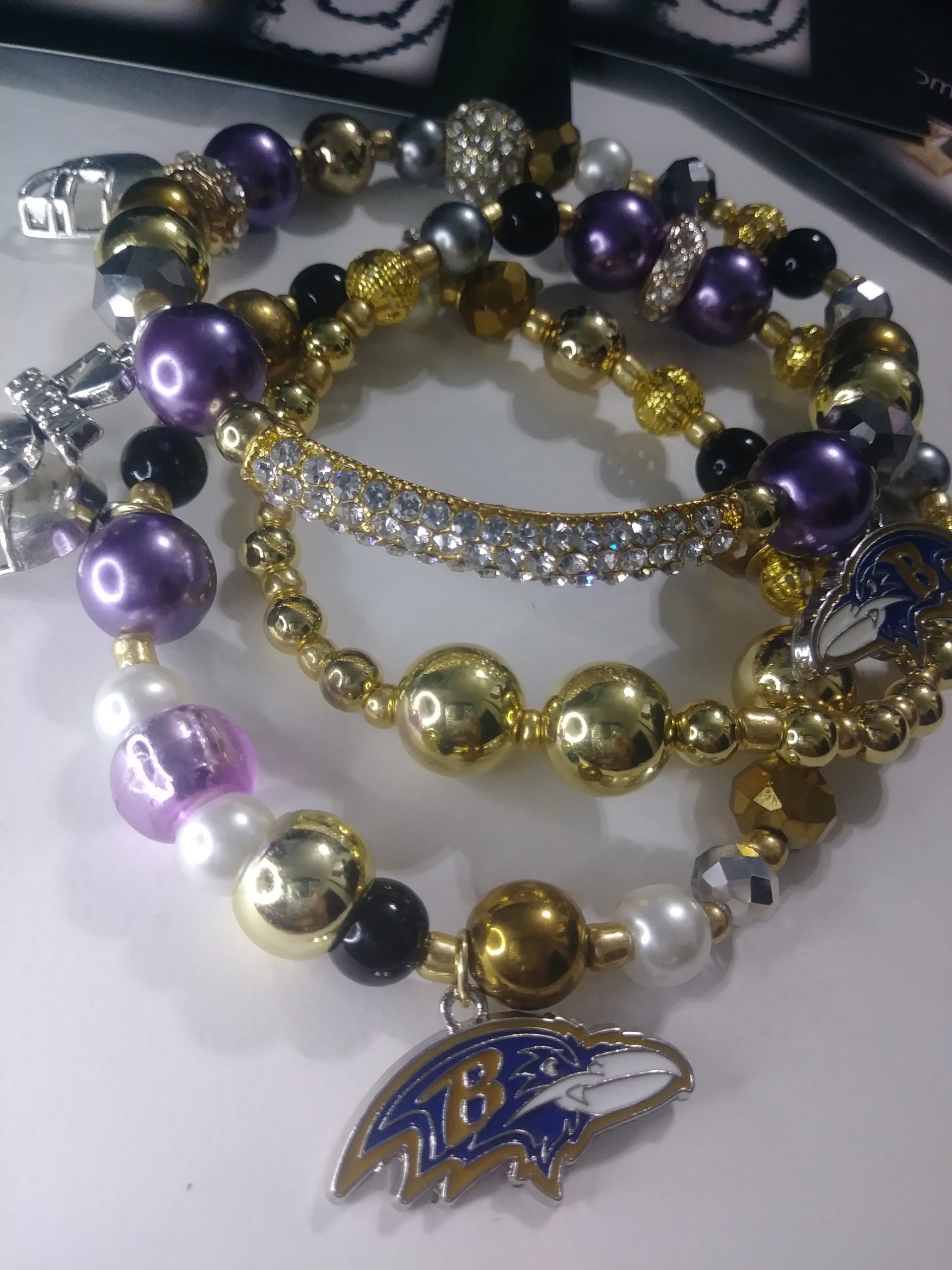 "Baltimore Ravens" Viva La Bling 3 stack