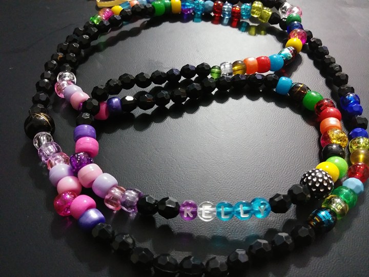 "WARM RAINBOW" waist beads with NAME!!