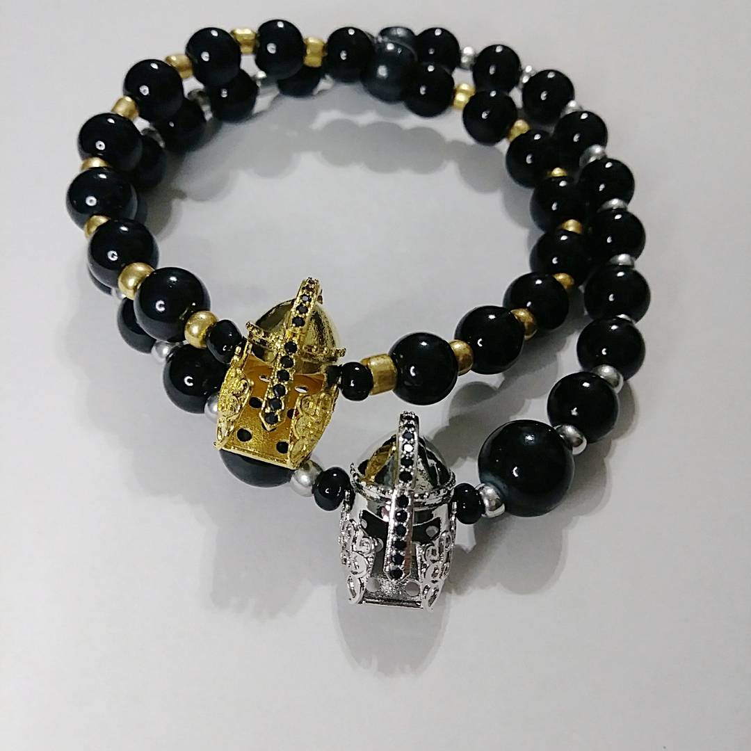 "Sparta Gold" wrist beads