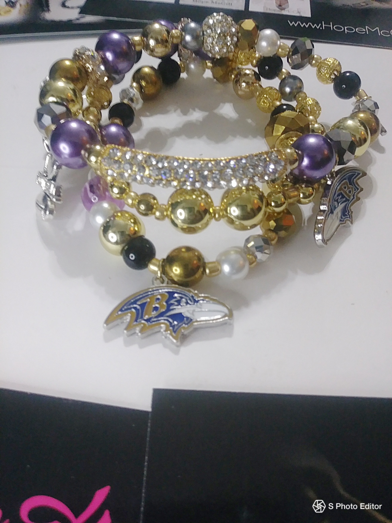 "Baltimore Ravens" Viva La Bling 3 stack