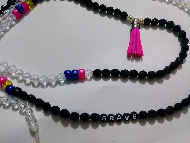 "Electric" Waist beads with tassel included.