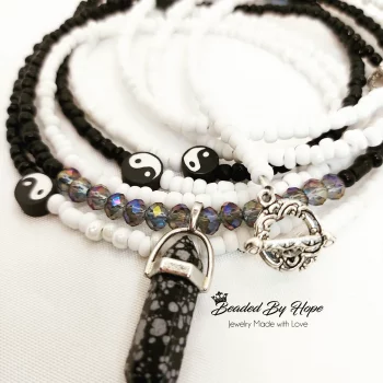 LUMINOUS MAXED” Single glow in the dark waist bead. – Beaded By Hope